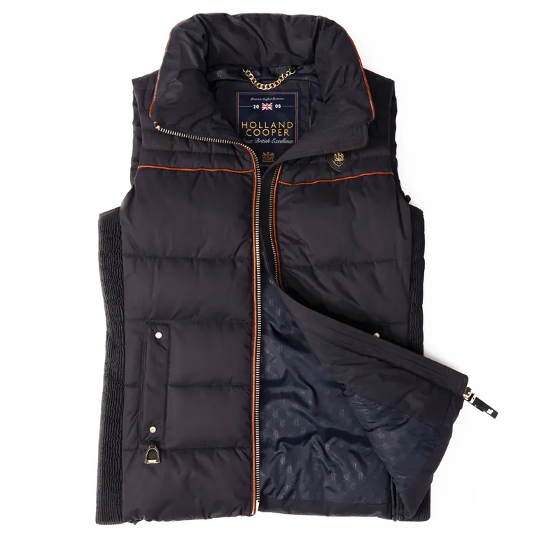 Holland Cooper Banbury Microfibre Gilet - Ink Navy-4
